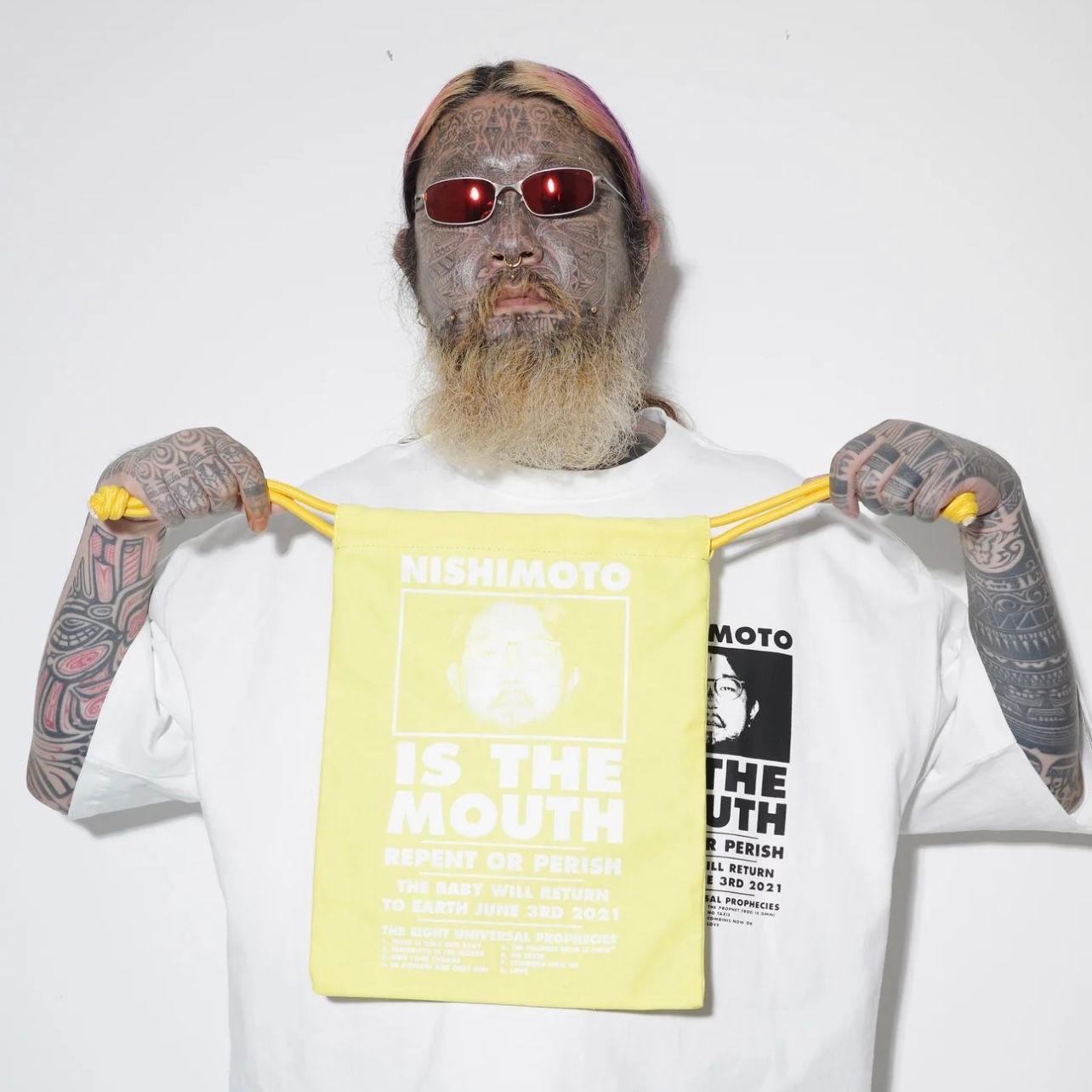 【残り一点】Big Drawstring Bag(YELLOW)