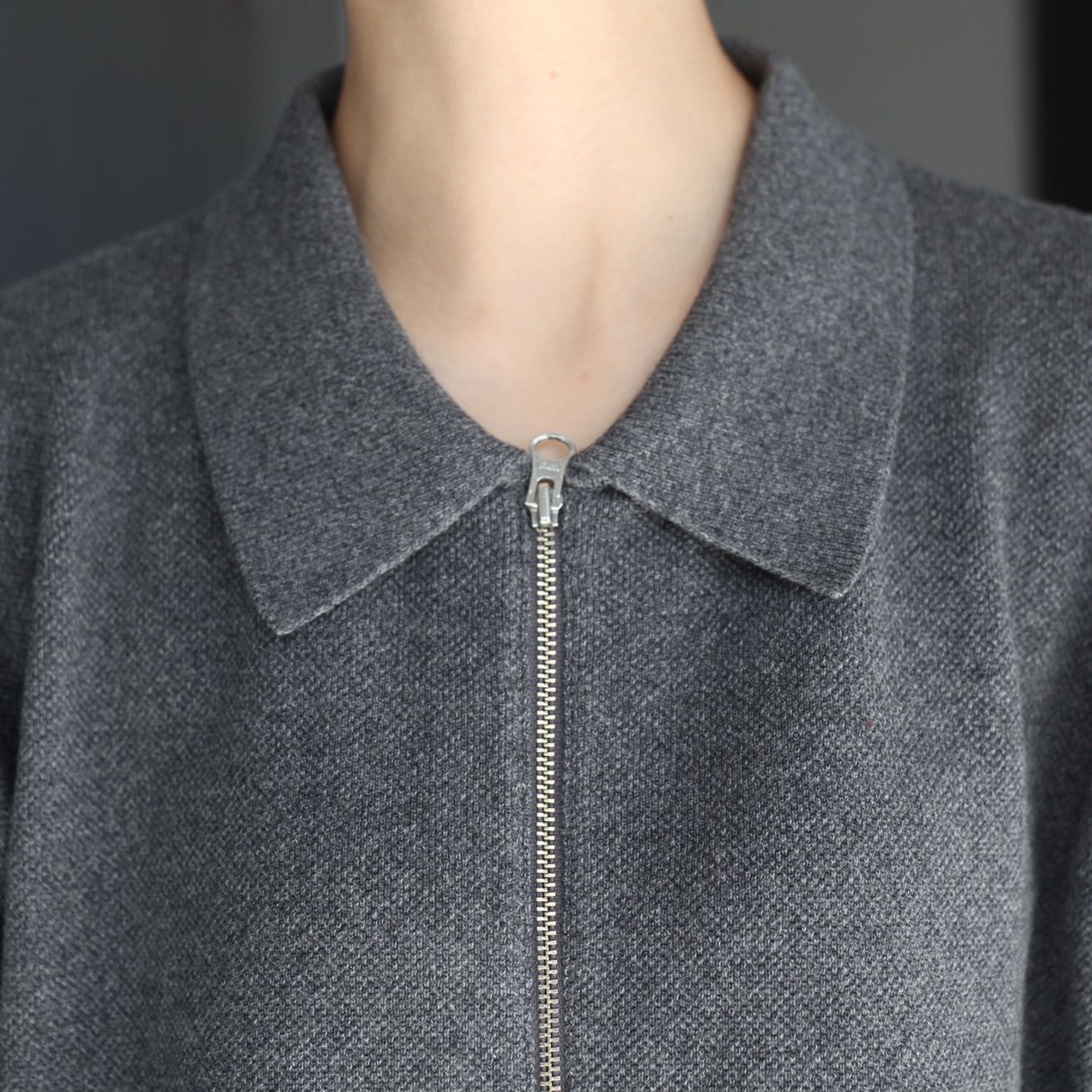 【残り一点】Co/Wo Moss Stitch Zip Blouson