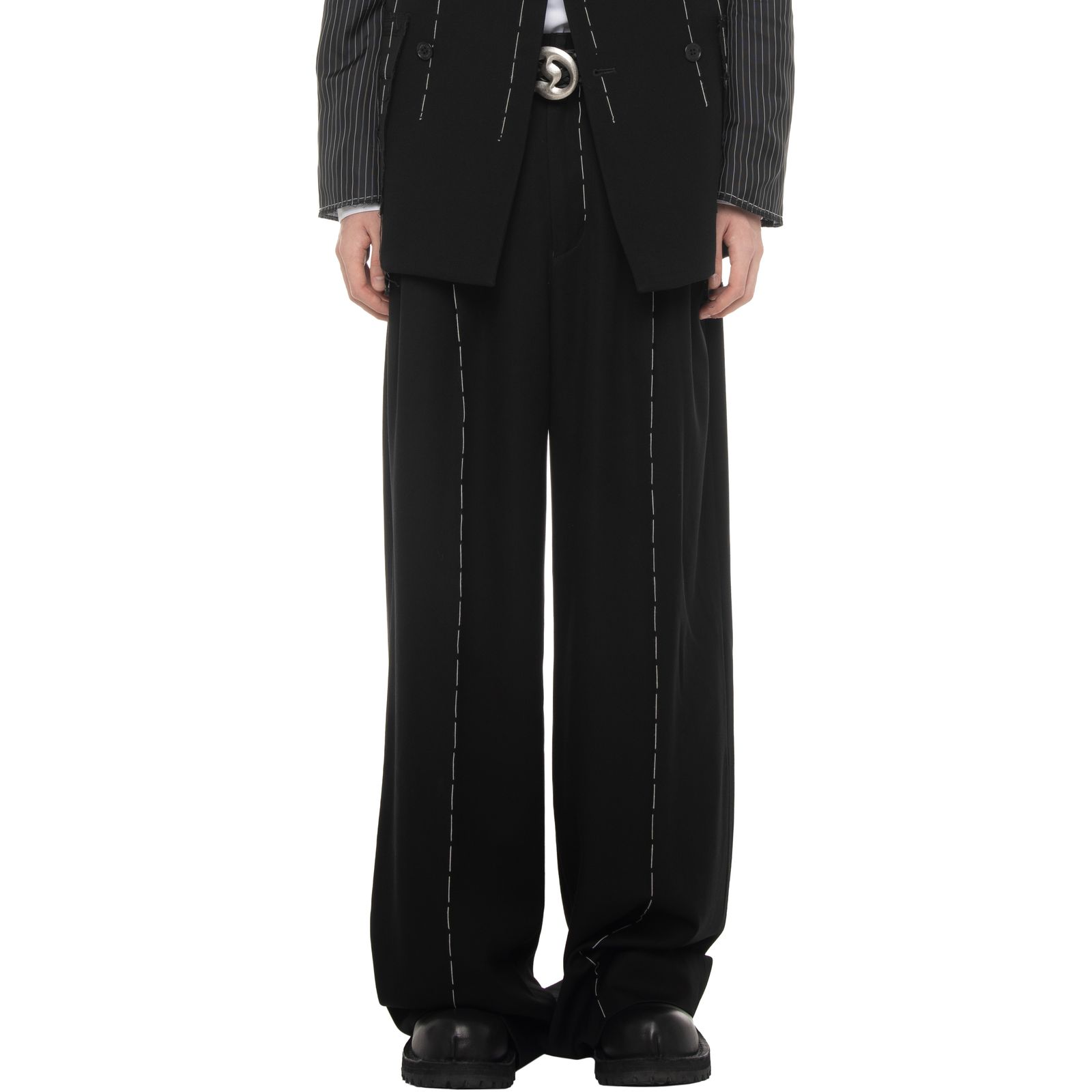 【残り一点】"Hand Stitch" Dress Wide Slacks