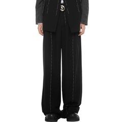 【残り一点】"Hand Stitch" Dress Wide Slacks