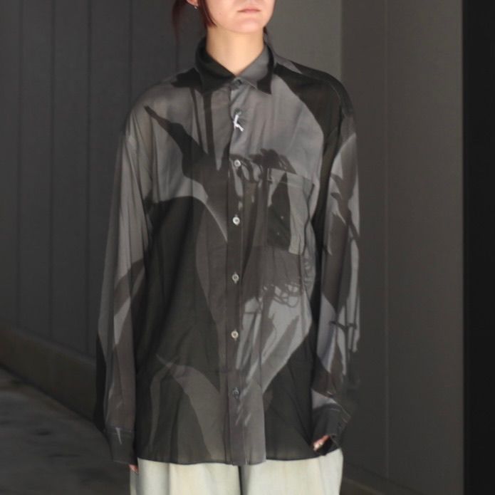 【残り一点】Photogram Printed Rayon Shirt