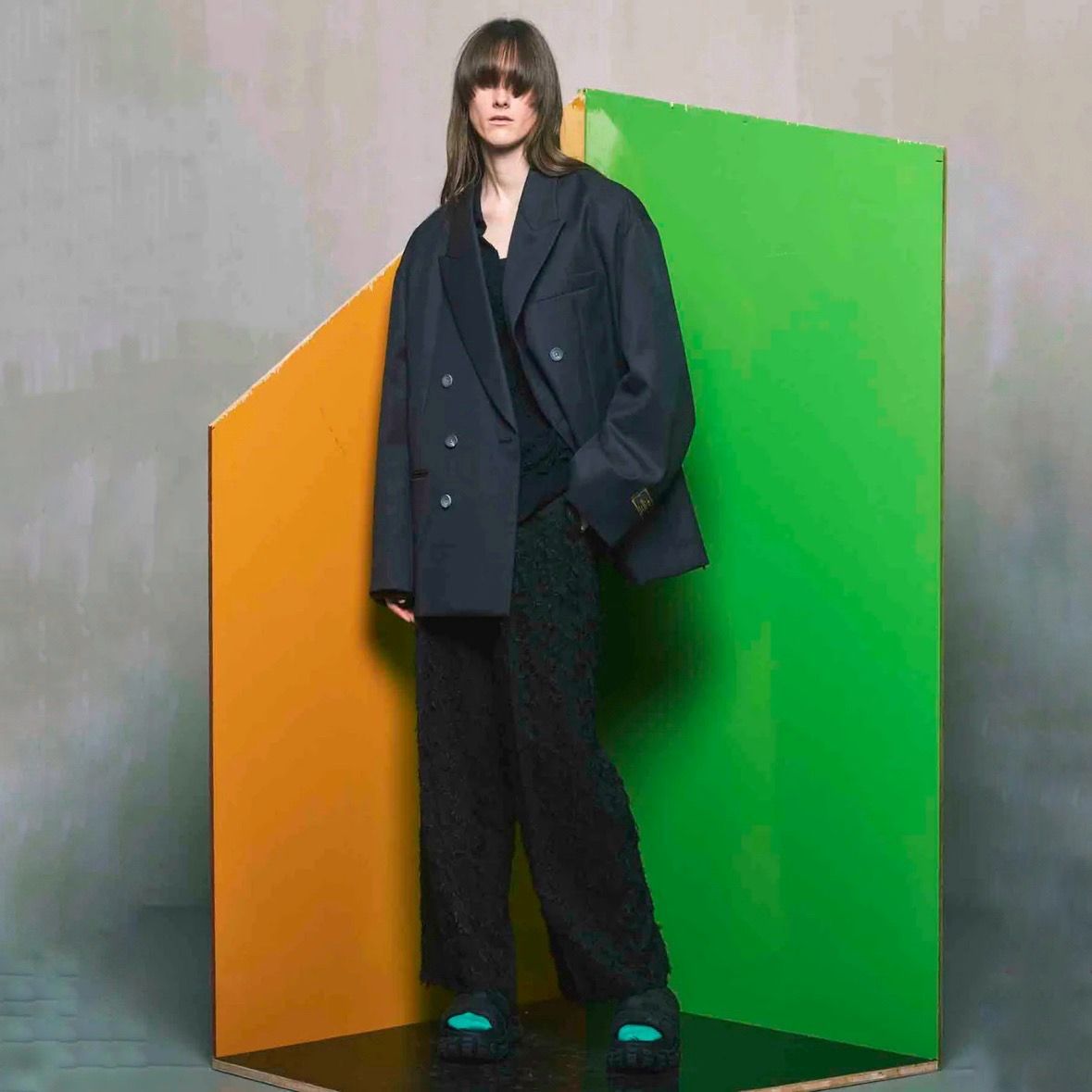 【残り一点】4colors Chambray Wool Jacket