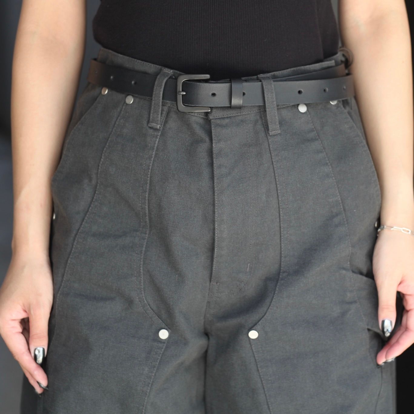 【残り一点】Curved Leg Double Knee Work Short Pants