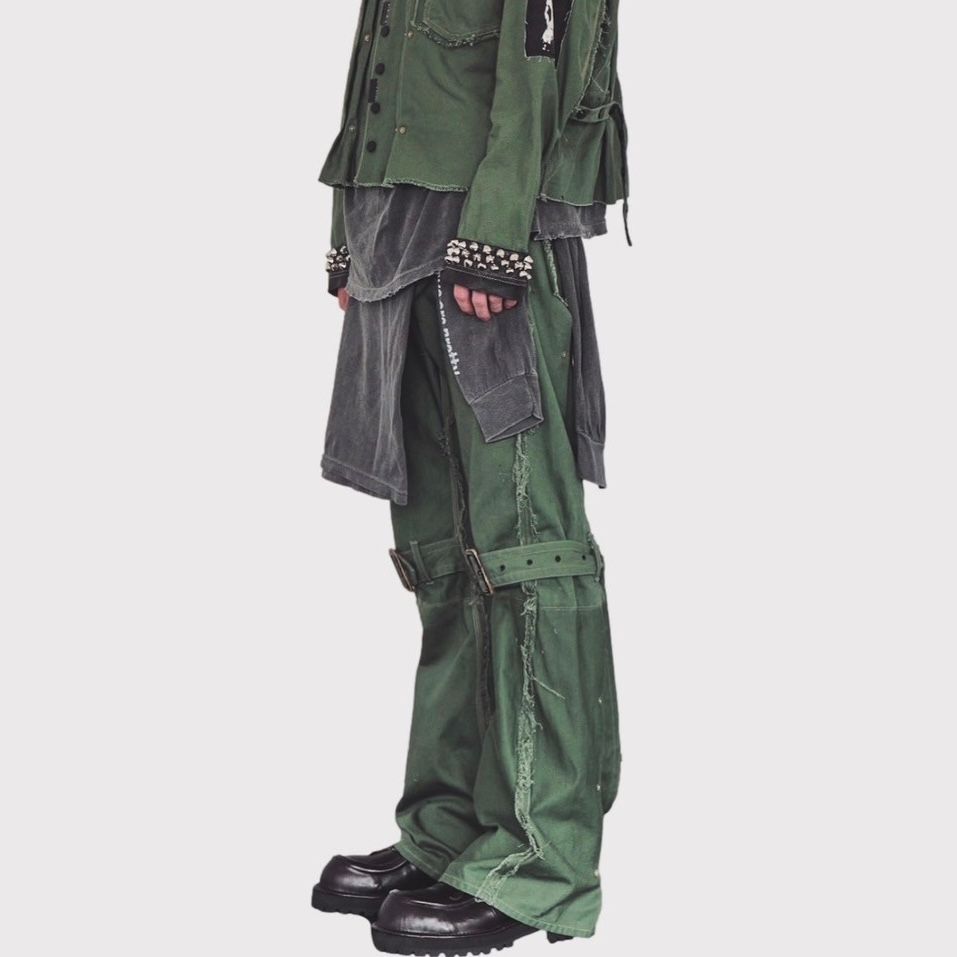 【残り一点】Slash Seam Twist Bondage Jeans(VINTAGE US ARMY LAUNDRY BAG)