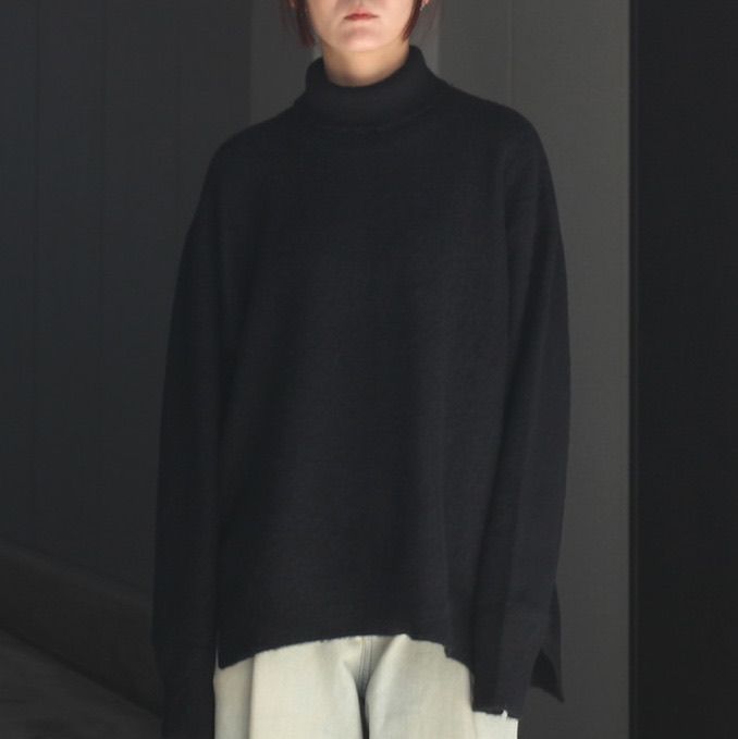 【残り一点】Wool/Alpaca Milled Knit Turtle Neck LS