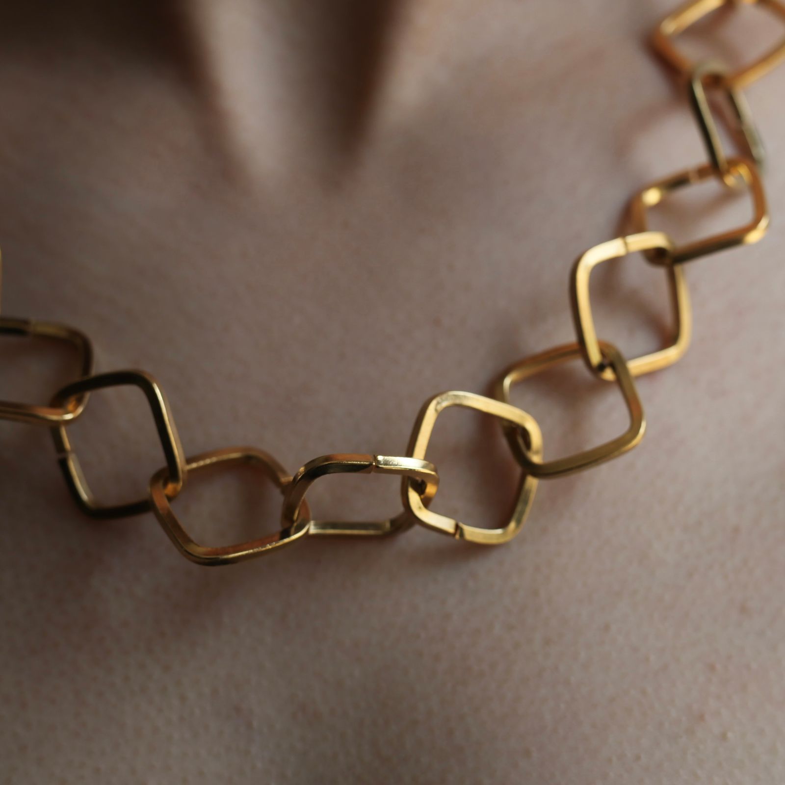 【残り一点】Square Chain Necklace(GOLD)