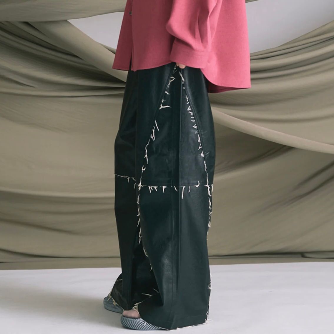 【残り一点】Artificial Leather Wide Leg Pants