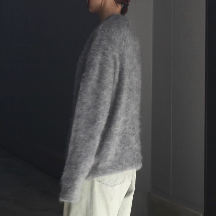 【残り一点】Cashmere Shaggy Knit V Neck Cardigan