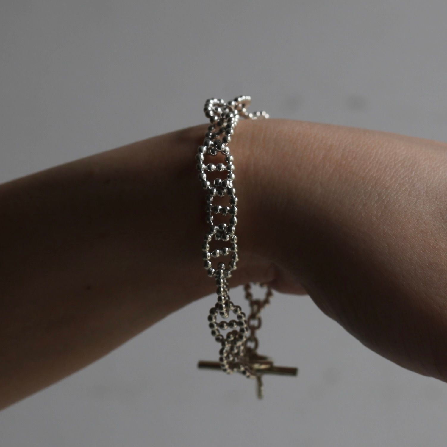 【残り一点】Ball Anchor Chain T-BAR Bracelet SMALL(9mm)