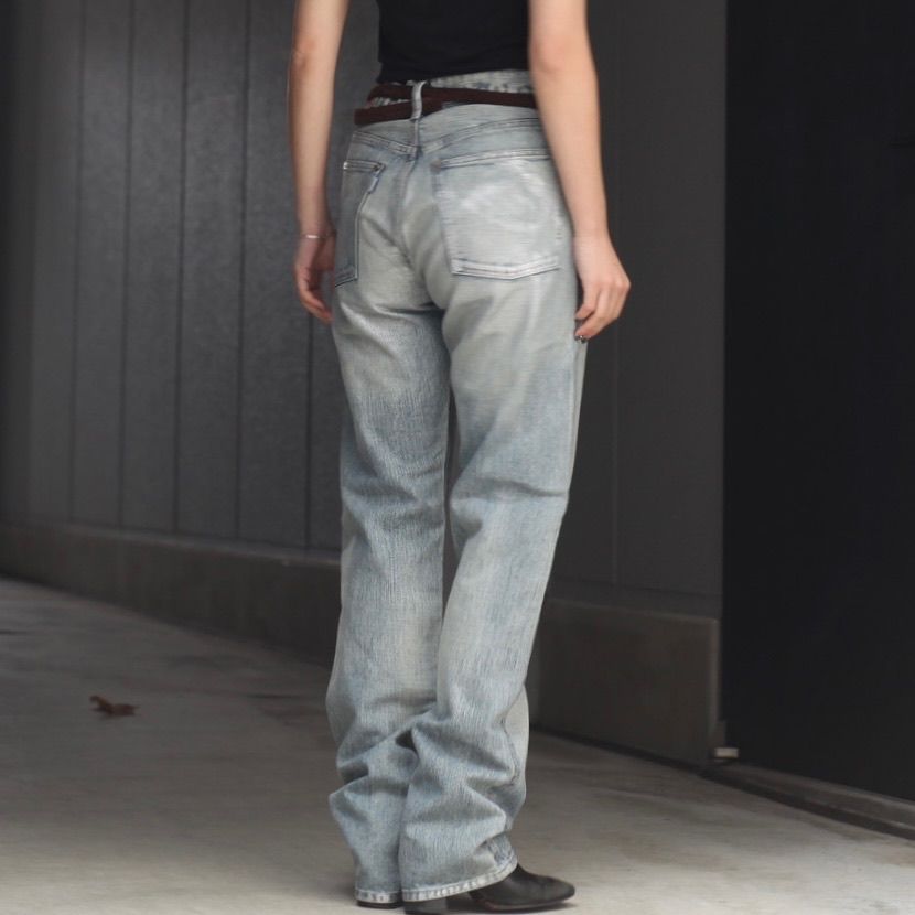 SUGARHILL - 【残り一点】Foiled Denim Trousers Straight Cut
