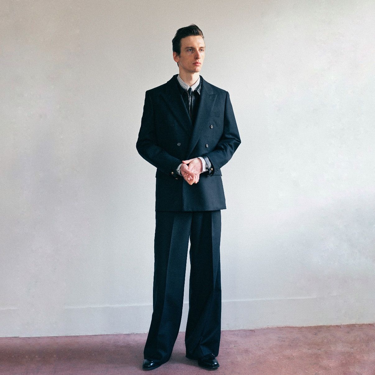 【残り一点】Black Wool Wide Trousers