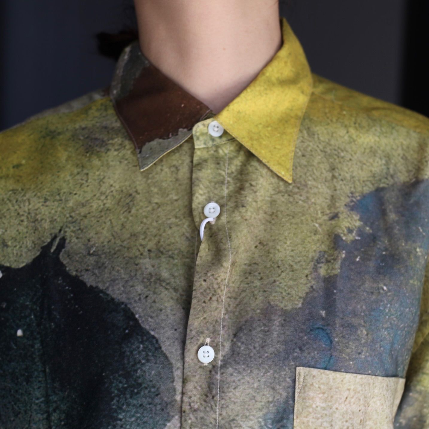 YOKE - 【残りわずか】Landscape Printed Regular Collar Shirt