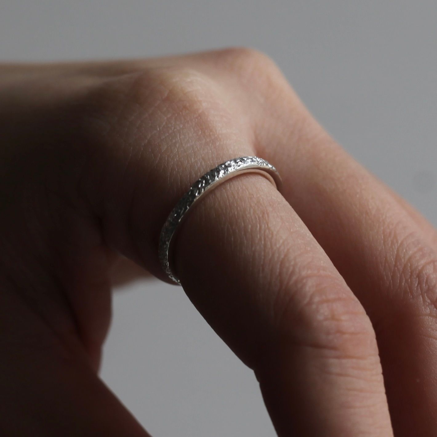 【残り一点】Oval Textured Ring(2.5mm)
