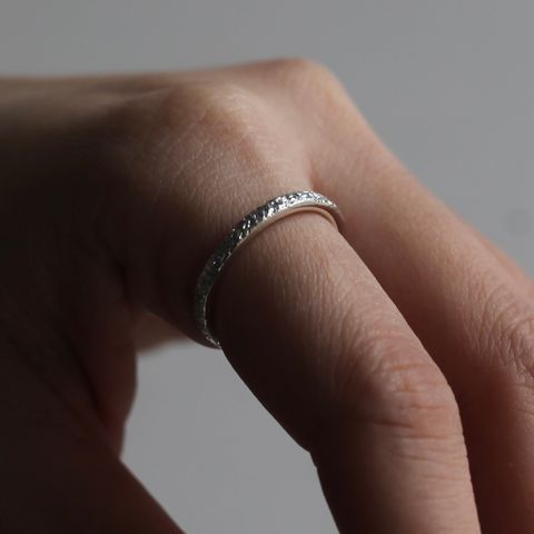 【残り一点】Oval Textured Ring(2.5mm)