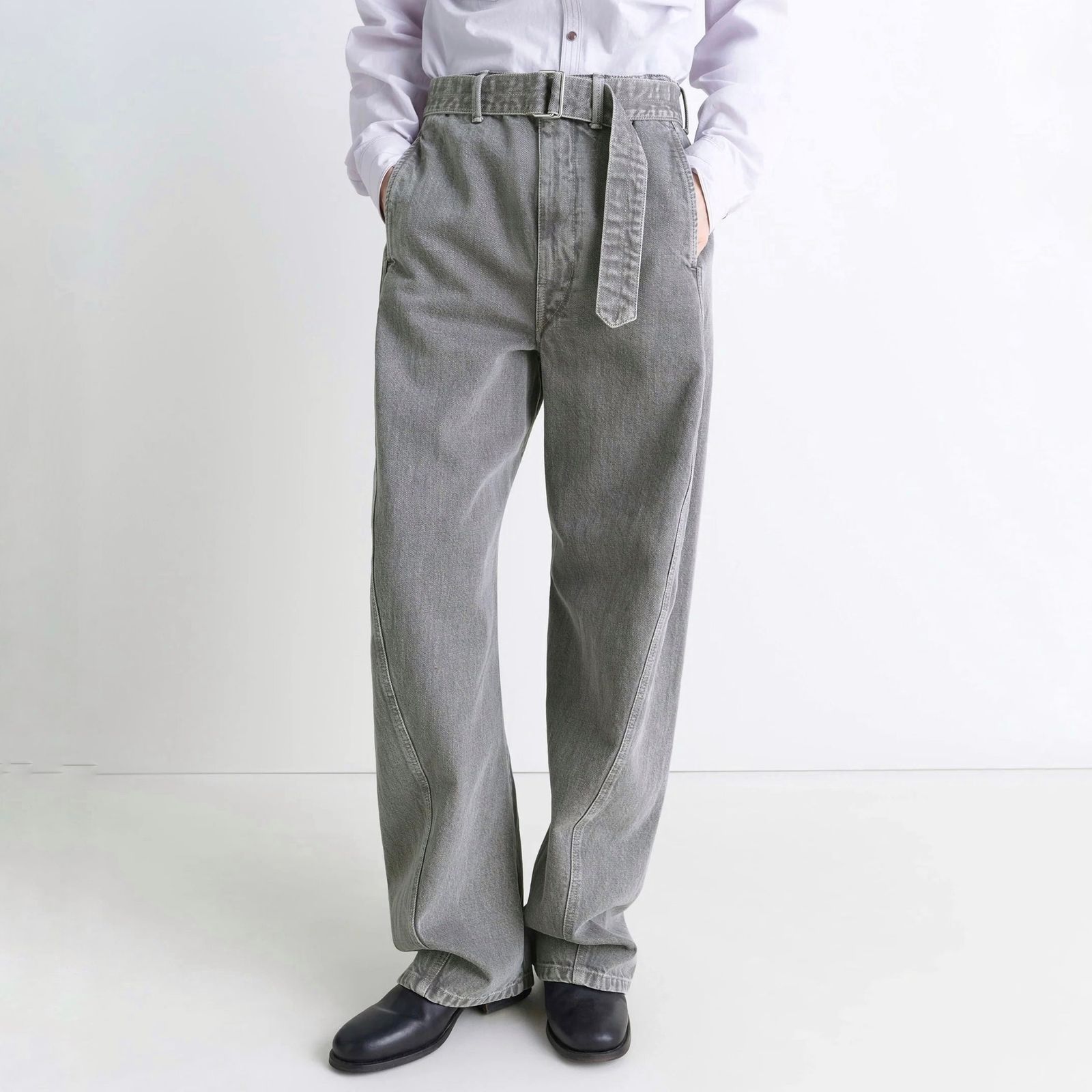 LEMAIRE ツイストヘムスカート LEMAIRE ツイストヘム スカート | ブラック | FARFETCH JP