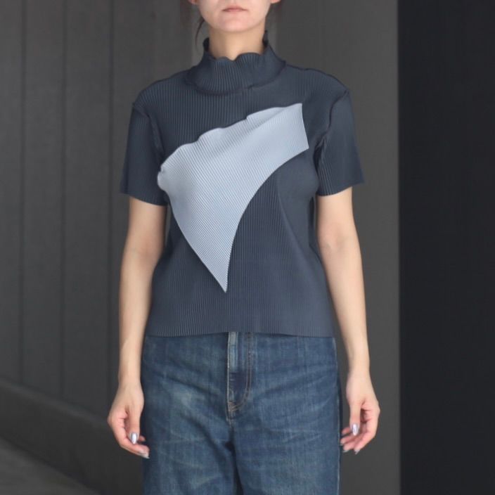 【残り一点】Todo Wave Top Short Sleeve High Neck