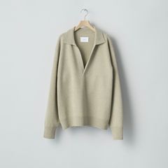 【再販売通知受付可能】Extra Fine Wool Knit Skipper LS