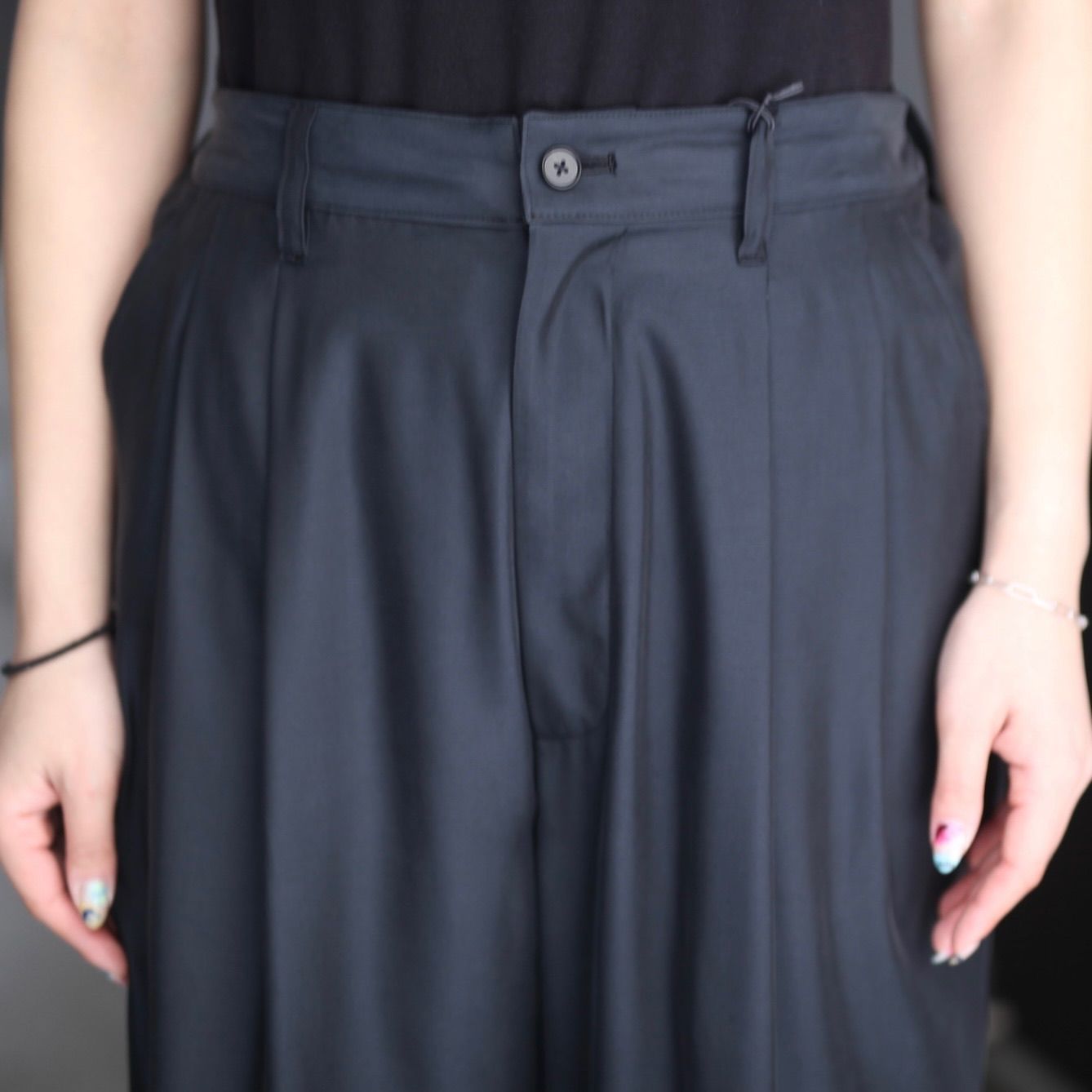ssstein - 【残りわずか】Cupro Twill Wide Easy Trousers