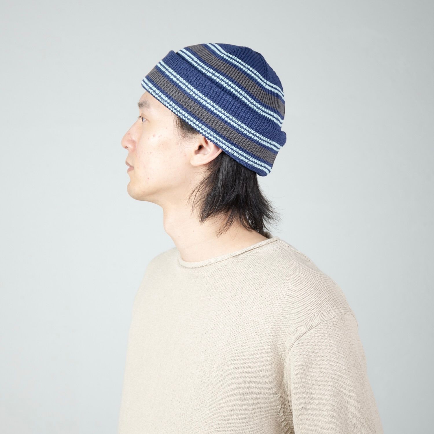 【残り一点】RV Border Short Beanie