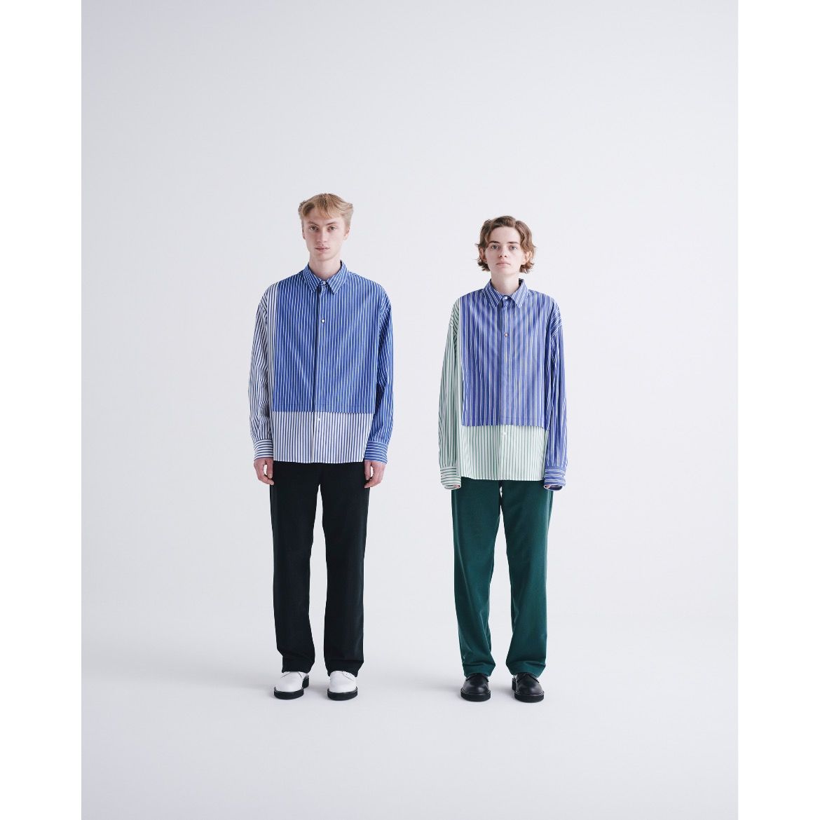 CULLNI - 【残り一点】Asymmetrical Cotton Stripe Shirt | ACRMTSM ...