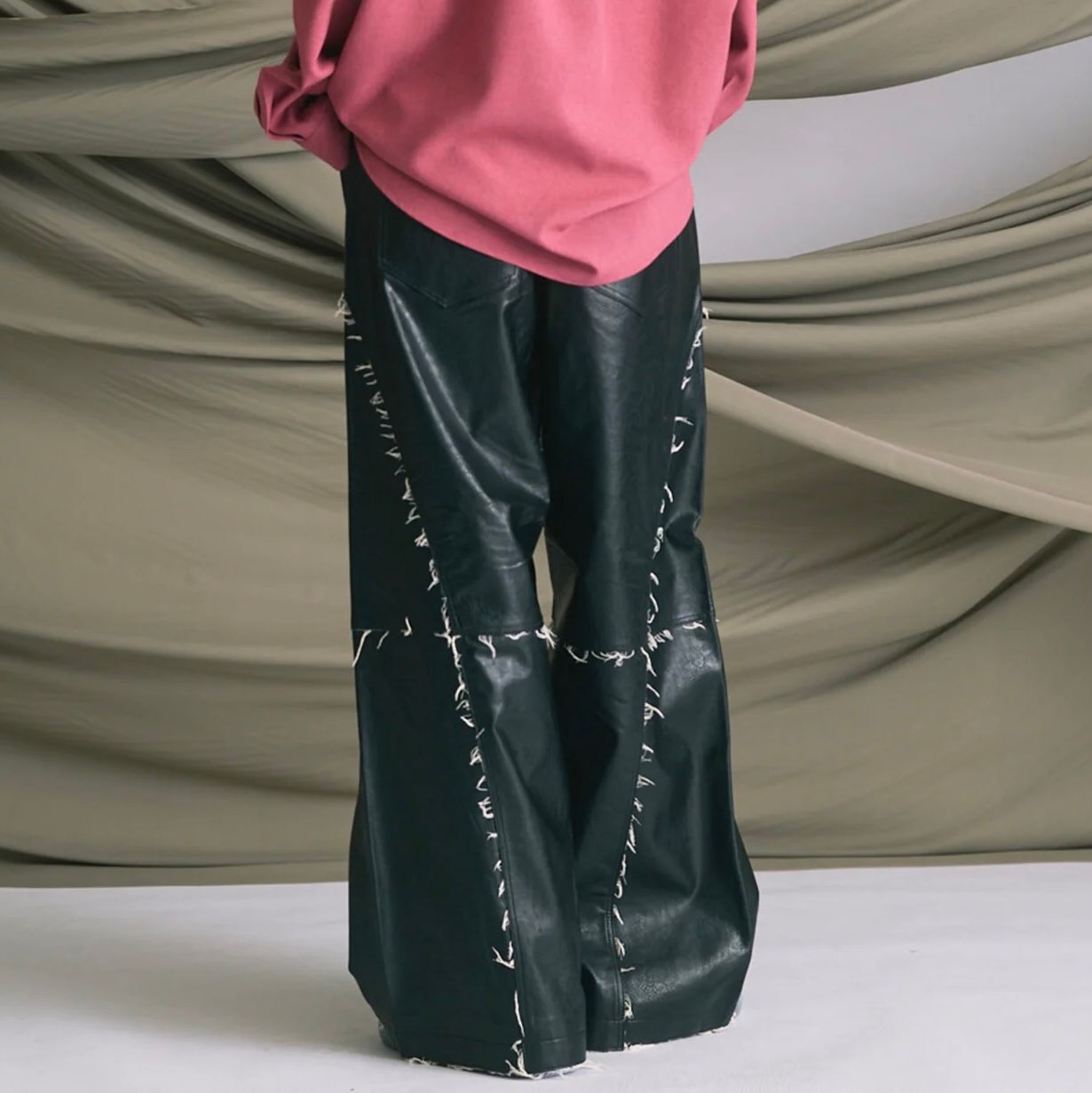 【残り一点】Artificial Leather Wide Leg Pants