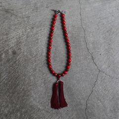 【残り一点】Juzu Necklace Tassel(RED)