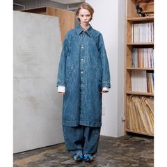 【残り一点】ウォッシュドデニムステンカラーコート