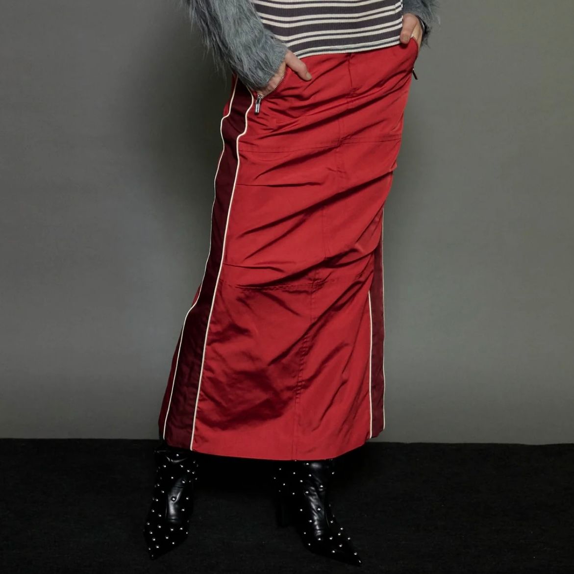 Side Line Mesh Skirt/サイドラインメッシュスカート【MAISON
