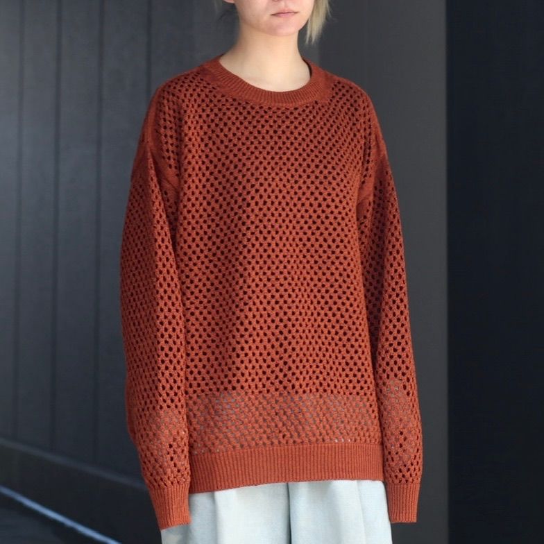 美品) タグ付き yoke MESHED KNIT CREWNECK ヨーク トップス ニット