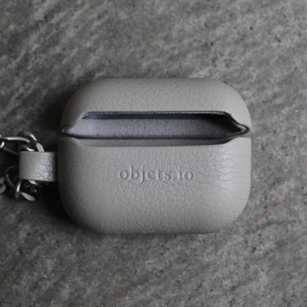 【残り一点】チェーン付レザーAir Pods Proケース(WHITE BEIGE)