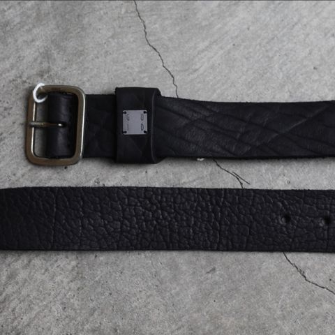 【再販売通知受付可能】Leather Belt With Buckle(BISON LEATHER)