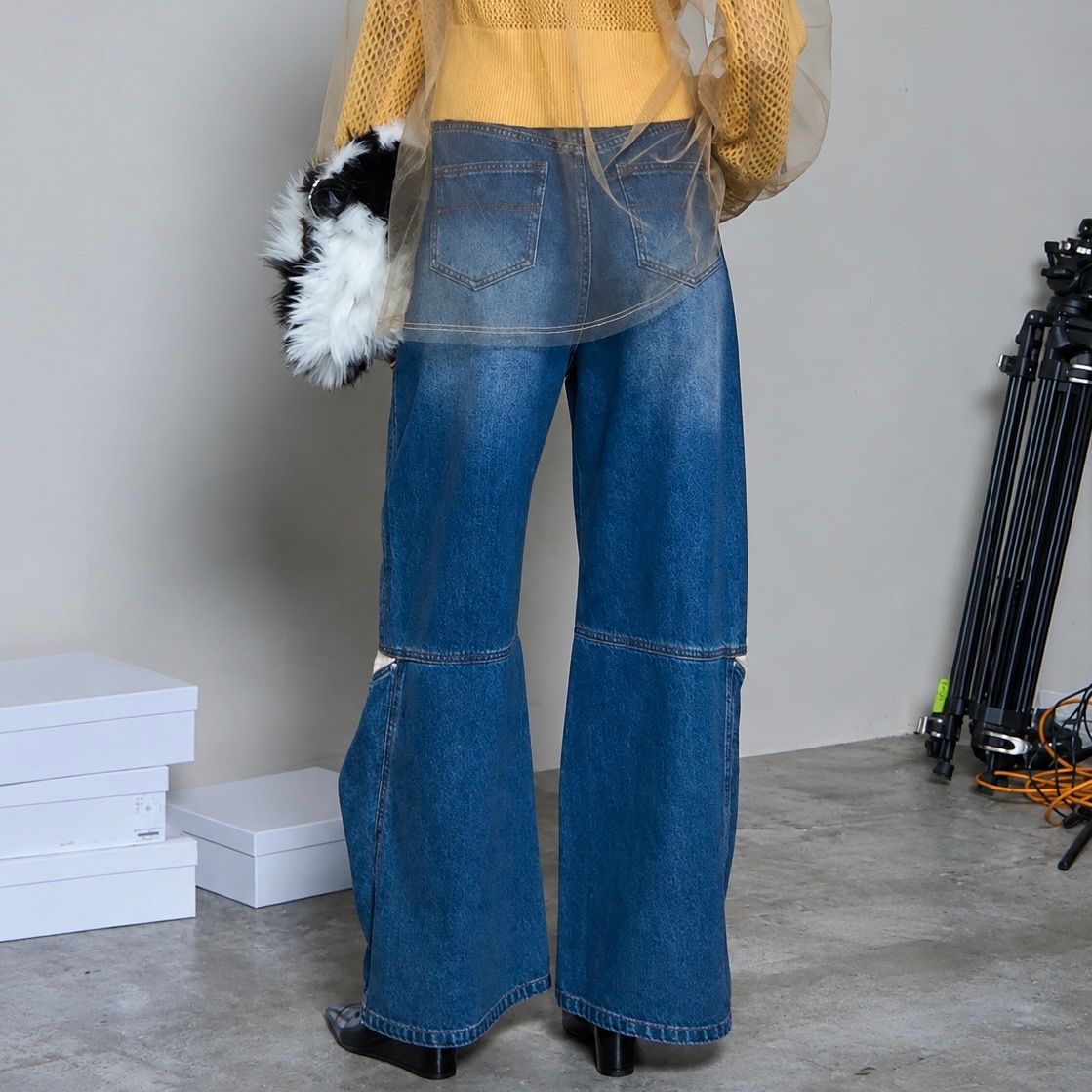 【残り一点】Cover Leg Denim Pants