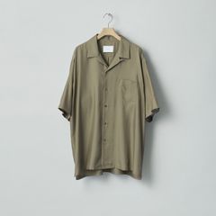 【残りわずか】Cupro Twill Oversized Open Collar S/S Shirt