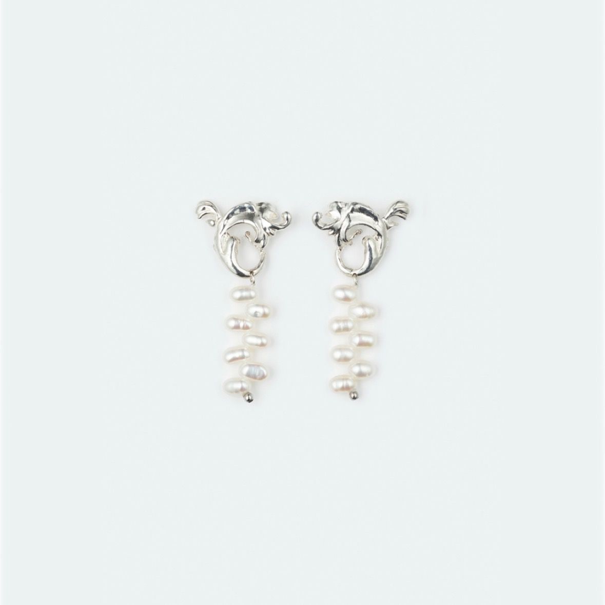 【お取り寄せ注文可能】Baroque Pearl Twin Univen Earrings