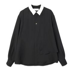 【残り一点】Double Satin Asymmetrical Layered Shirt