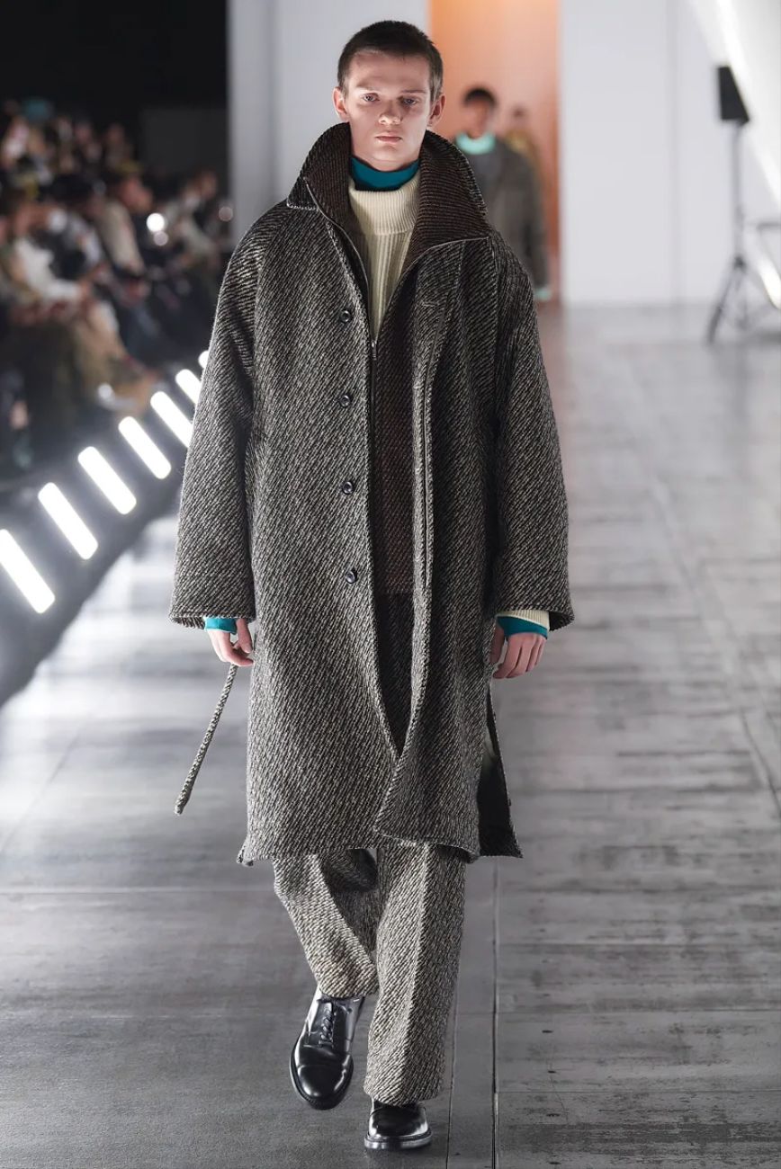 ジャケット・アウター YOKE23AW WOOL NEP TWEED BALMACAAN COAT 2 YOKE23AW WOOL NEP TWEED BALMACAAN COAT 2