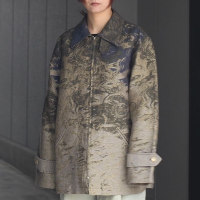 【残り一点】Photo Jacquard Zip Blouson