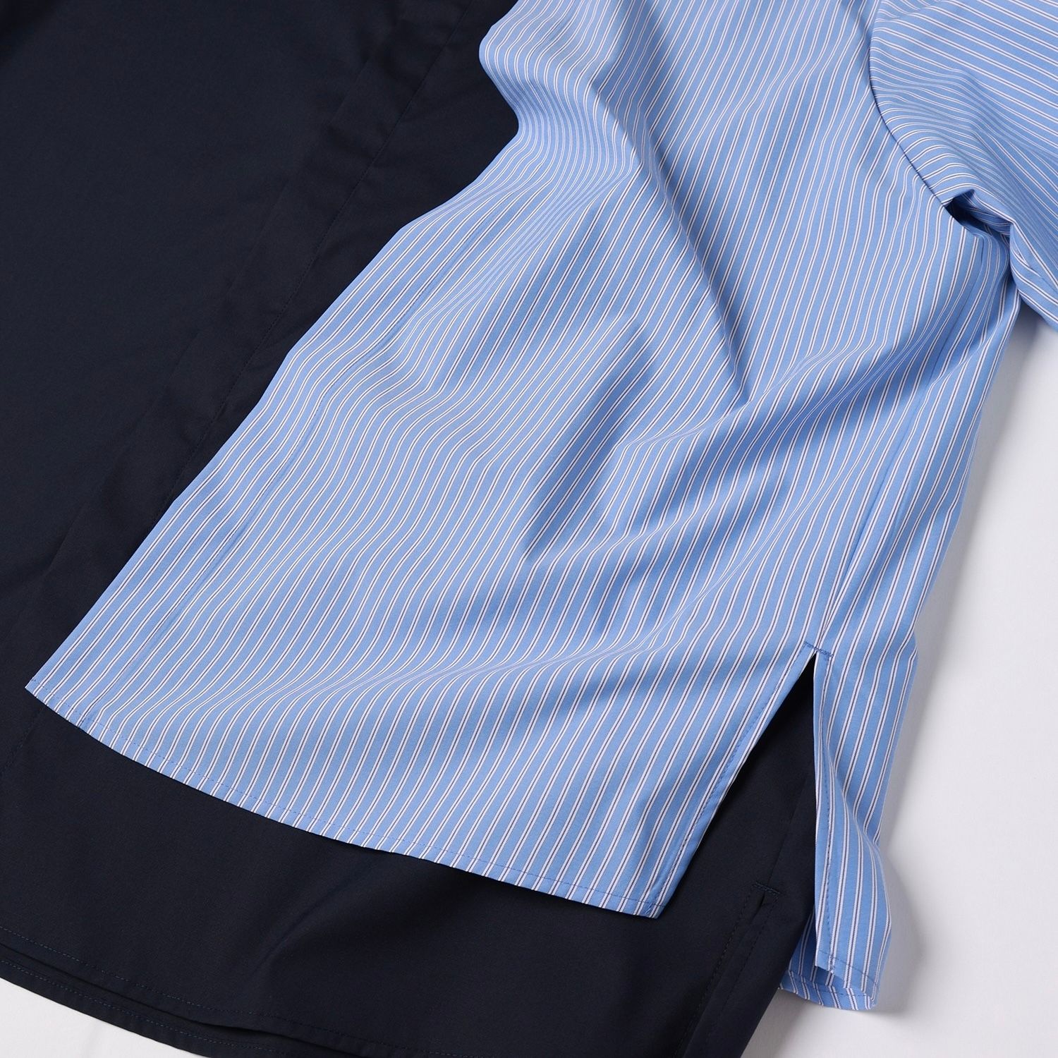 CULLNI - 【残り一点】Stripe Asymmetrical Layered Shirt