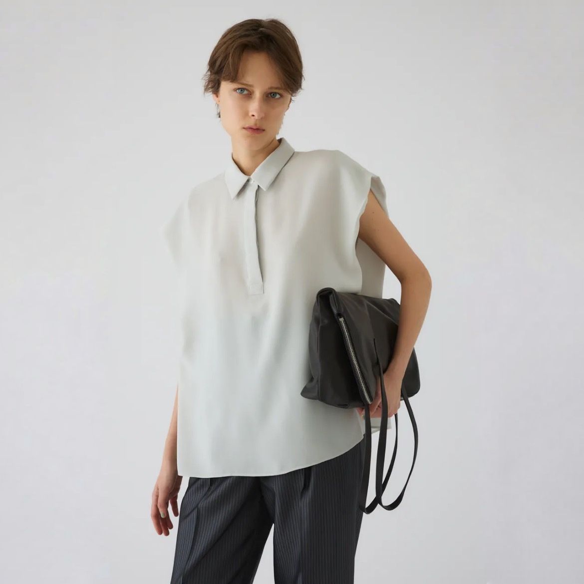 【残り一点】W Zip Leather Bag