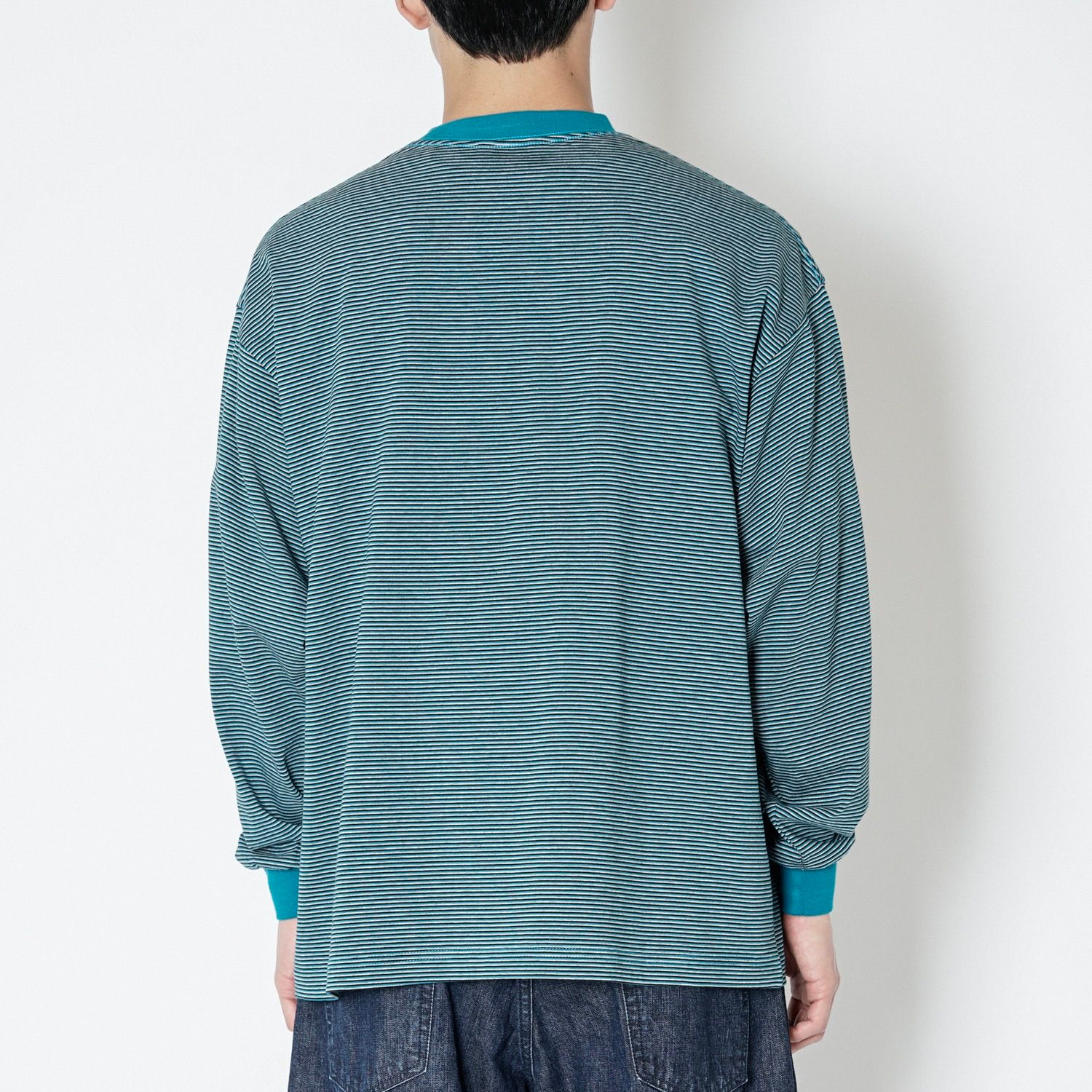 【残り一点】Mercerization Border Wide L/S Tee