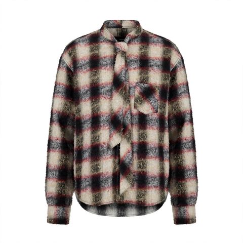 【残り一点】Shaggy Ombre Ribbon Shirt(DRUNK)