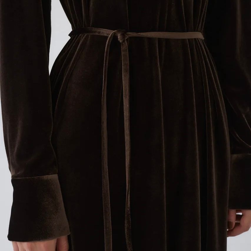 【残り一点】Velour Shirt Dress