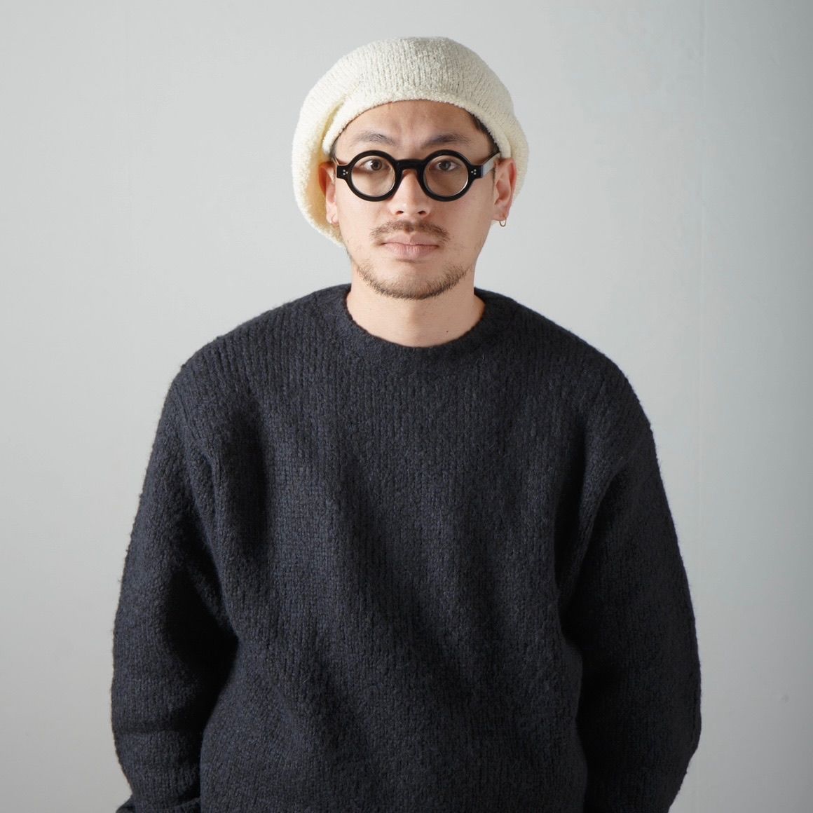 【残り一点】Curling Yarn Beret
