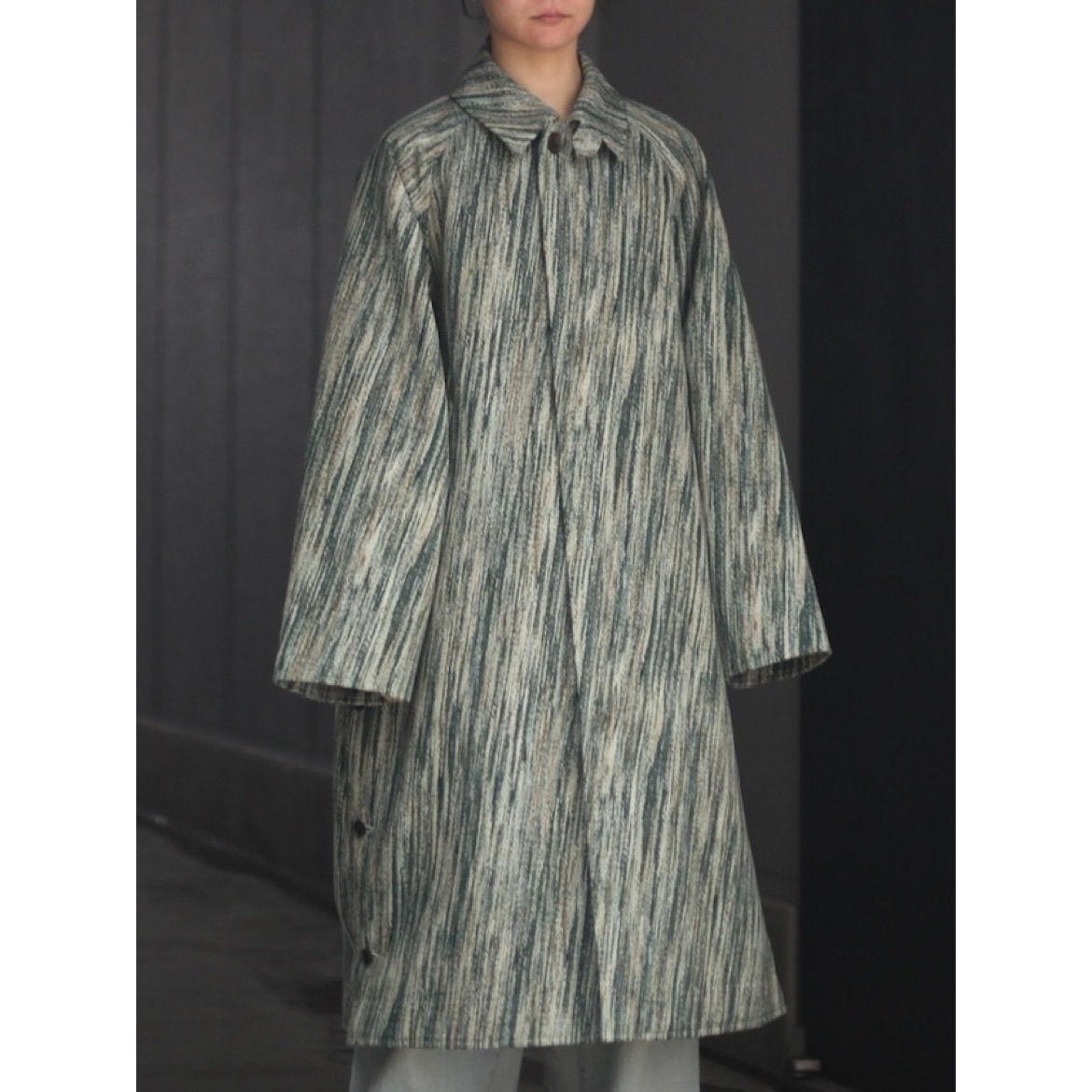 日本限定モデル】 YOKE jacquard bal collar coat ステンカラーコート