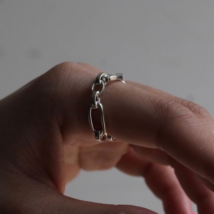 【残り一点】Chain Harden Ring(WHITE)