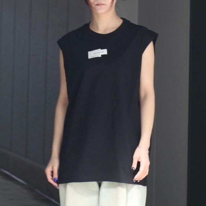 【残り一点】2in1 Black Loose-Fit Tank Top