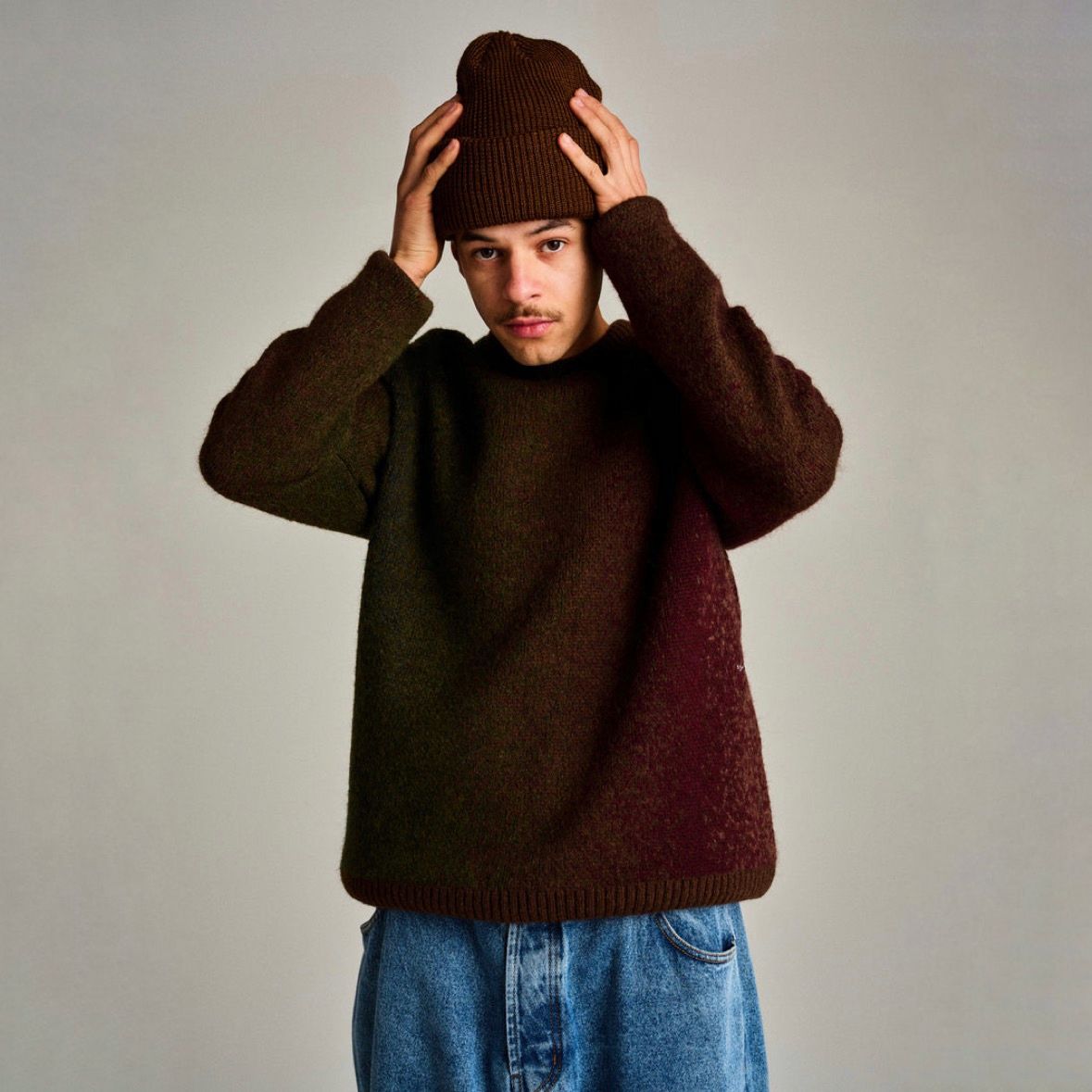 【残り一点】Mohair Striped Knitted Crewneck