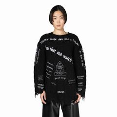 【残り一点】"TATTOO" Embroidery Cable Knit