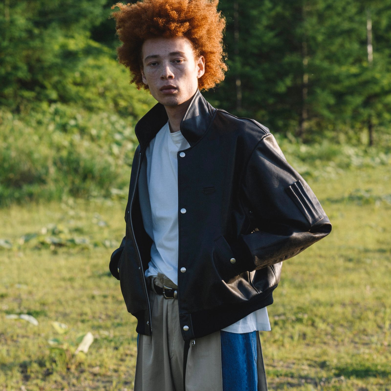 【残り一点】Cracked Leather Flight Jacket