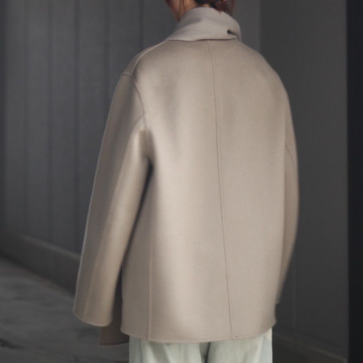 【残りわずか】Wool Cashmere Beaver Reversible Stole Jacket